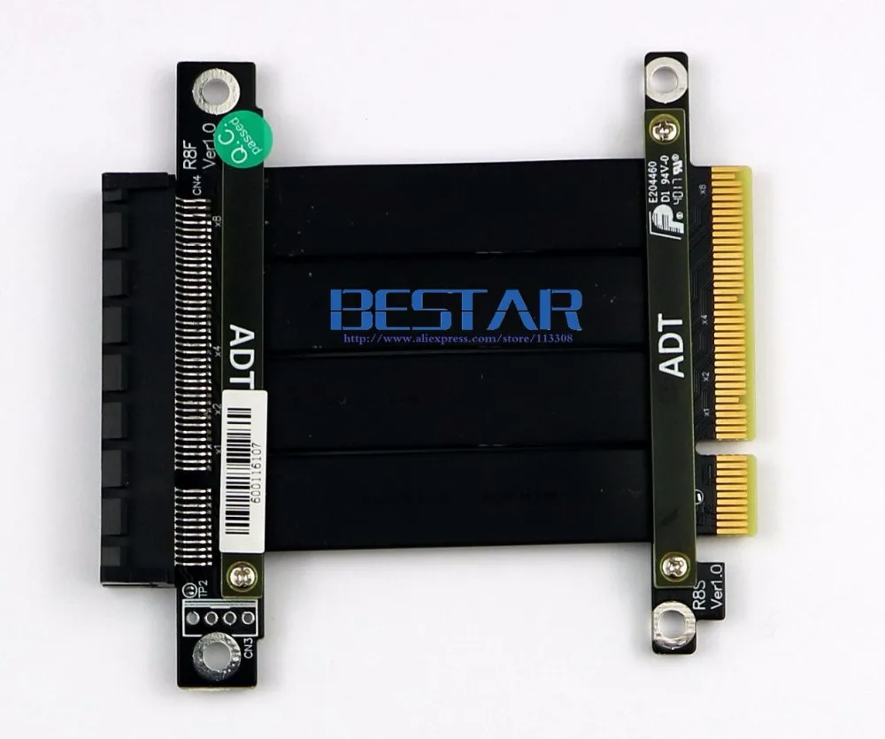 PCIe Predlžovací kábel x8 na x8 Stúpačky Extender 8x PCI-e Kábel, 5 cm 10 cm 20 cm 30 cm 50 cm 60 cm 80 cm 100 cm Gen3.0 Pre 1U 2U servery