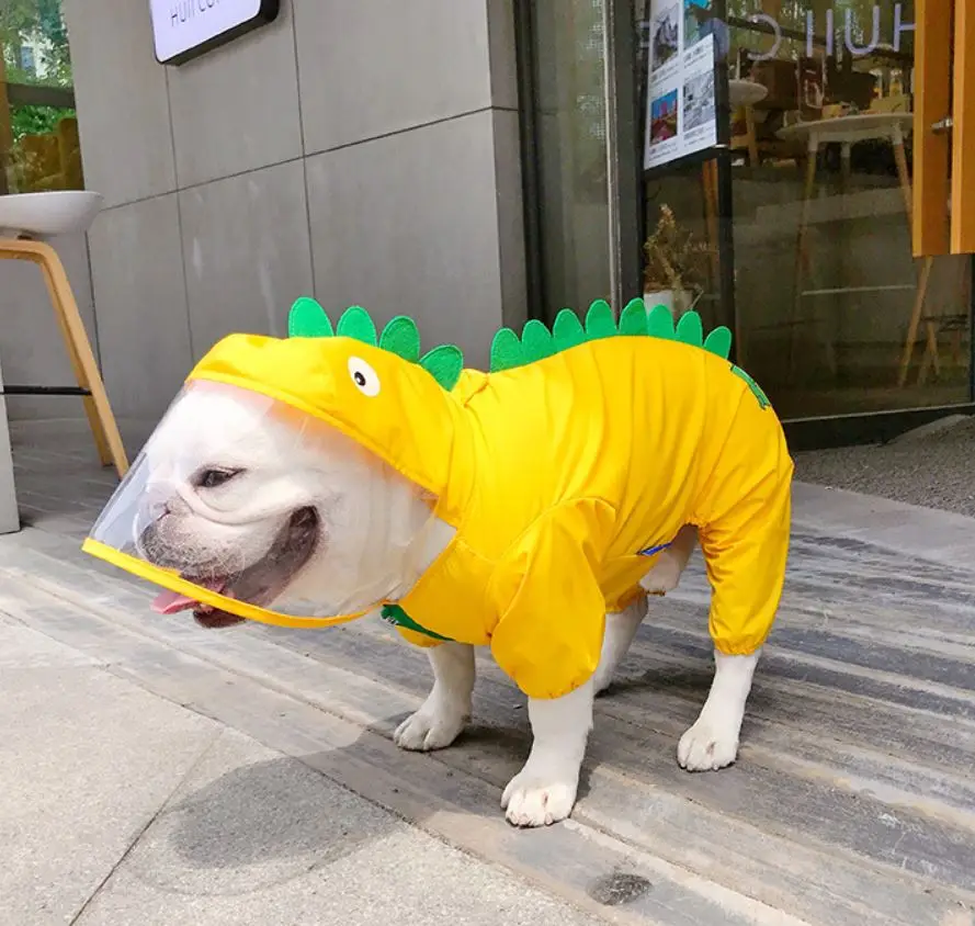 Pes, Pet Pršiplášť Jumpsuit Dinosaura Psa Šteňa Nepremokavé Oblečenie Oblečenie, Oblečenie pre Psov Stredne Veľkých