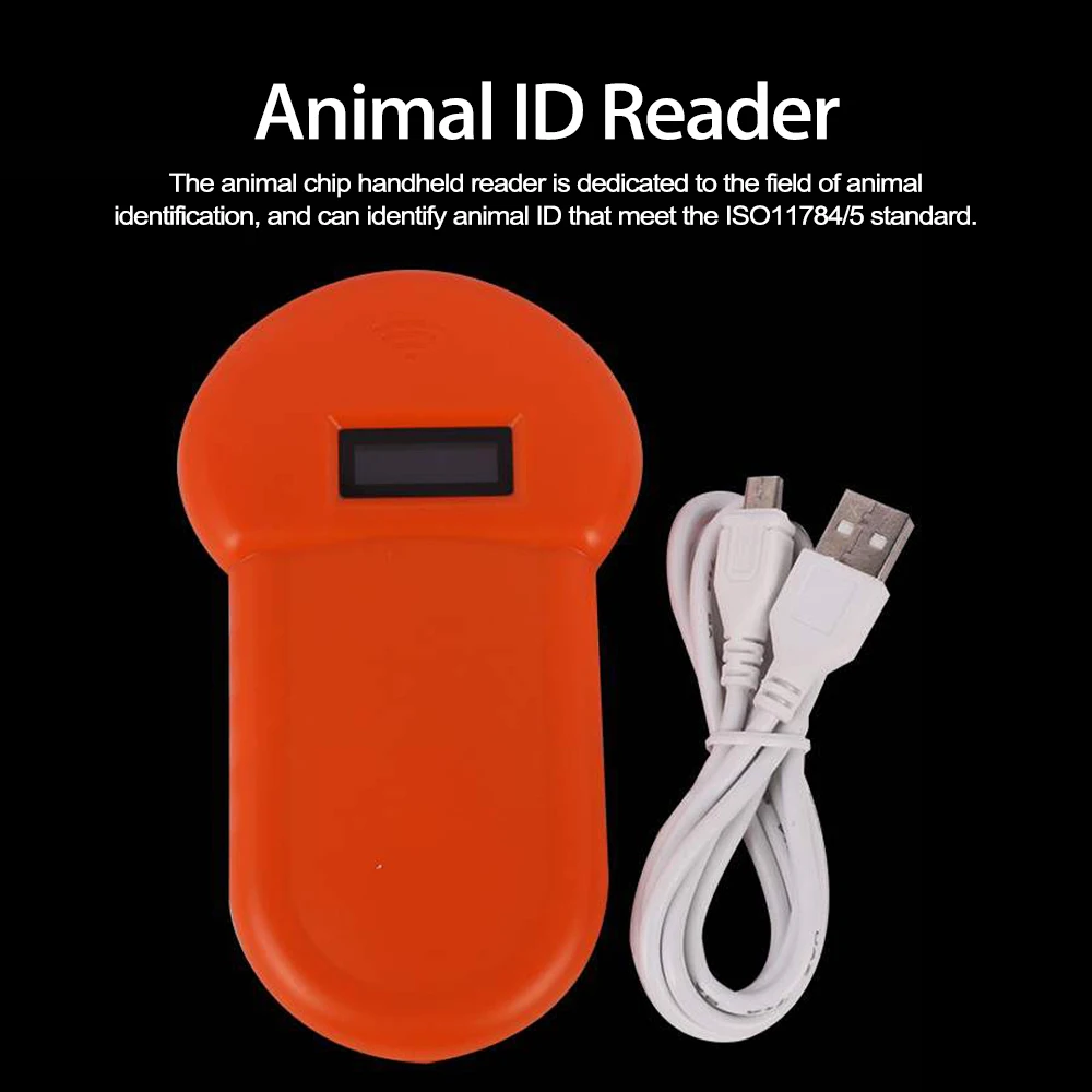 Pet ID Čítačka Zvierat Čip Digitálny Skener USB Nabíjateľné Mikročip Ručné Identifikácia Všeobecné použitie pre Mačka, Pes