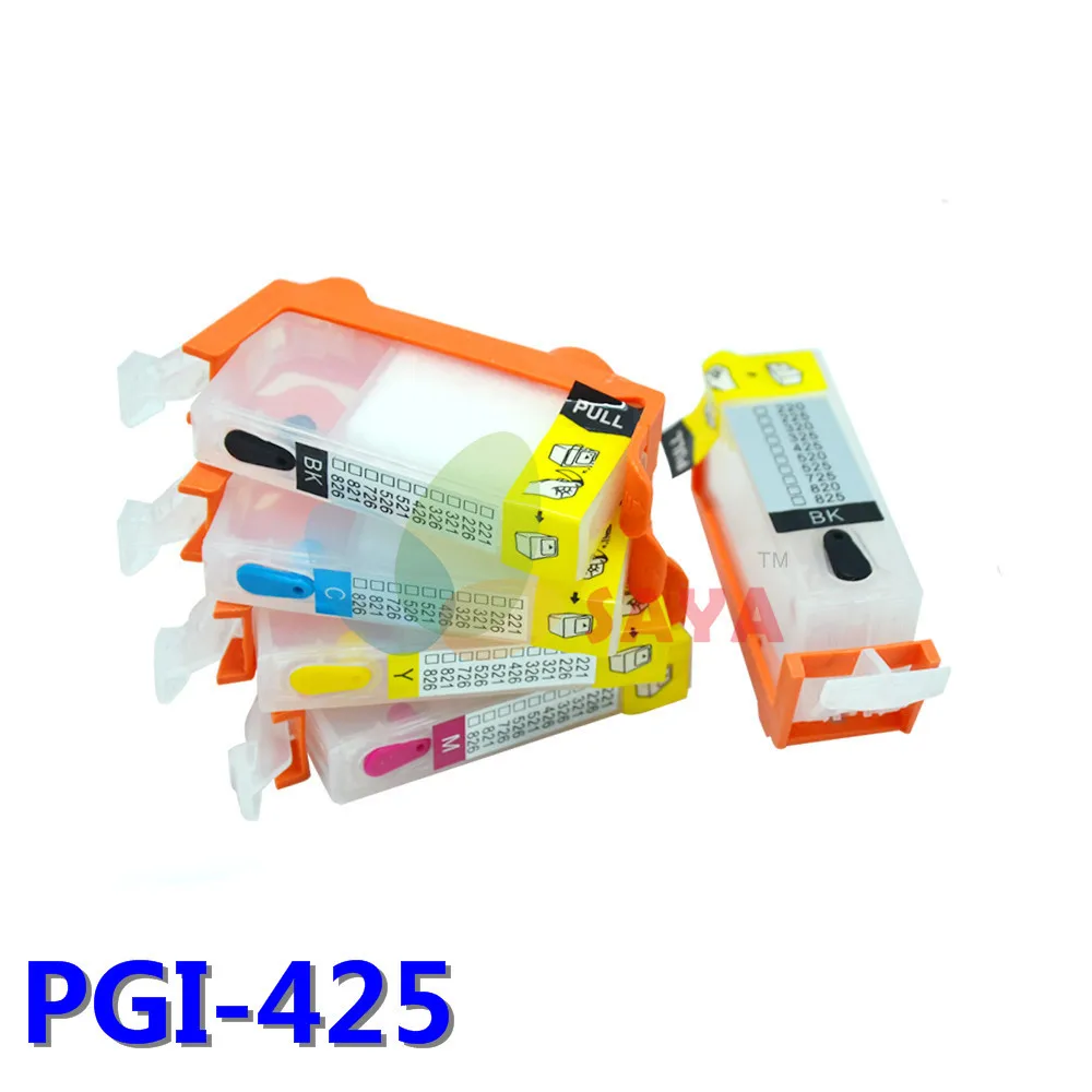 PGI425 CLI426 Naplniteľné atramentom cartridge Pre Canon Pixma MG5240 MG5140 IP4840 IX6540 IP4940 MG5340 MX894 MX884 MX714 IX s čipmi