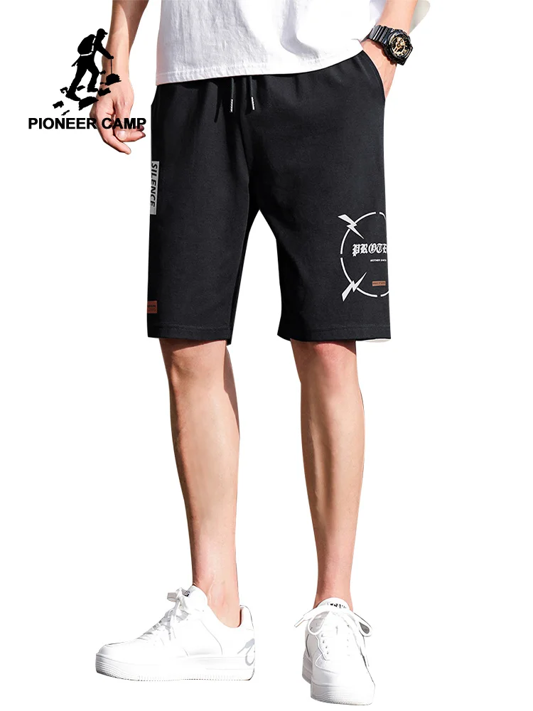 Pioneer Tábor Leto, Bavlna Šortky Pánske Módne Vytlačené Príčinné Sprotwear Čierne pánske Šortky 2020 ADK0221006