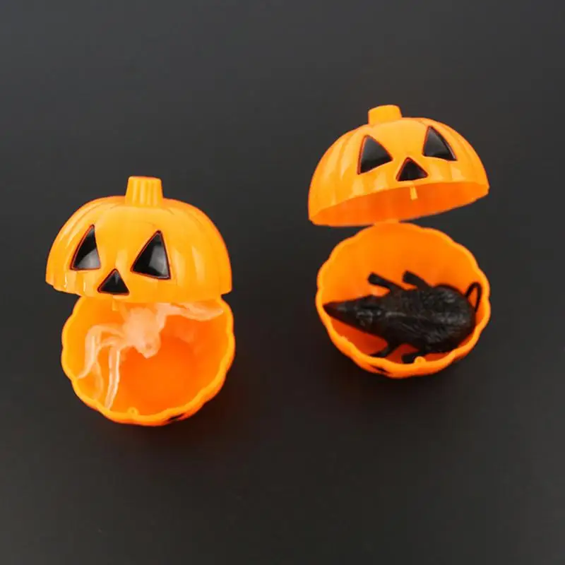 Plastové Tekvica Tvarované Úložný Box Prípade Kontajner Halloween Mini Darček Držiteľ Rekvizity Otvorte Veko Prekvapenie Malej Tekvice