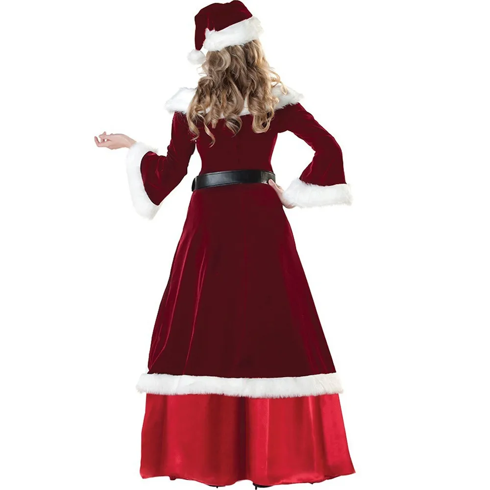 Plus Veľkosť Vianoce, Santa Claus Velúrové Oblečenie Cosplay Kostým Pár Karneval Party zdobiť Prop Kostým, Oblek Pre Dospelých hot