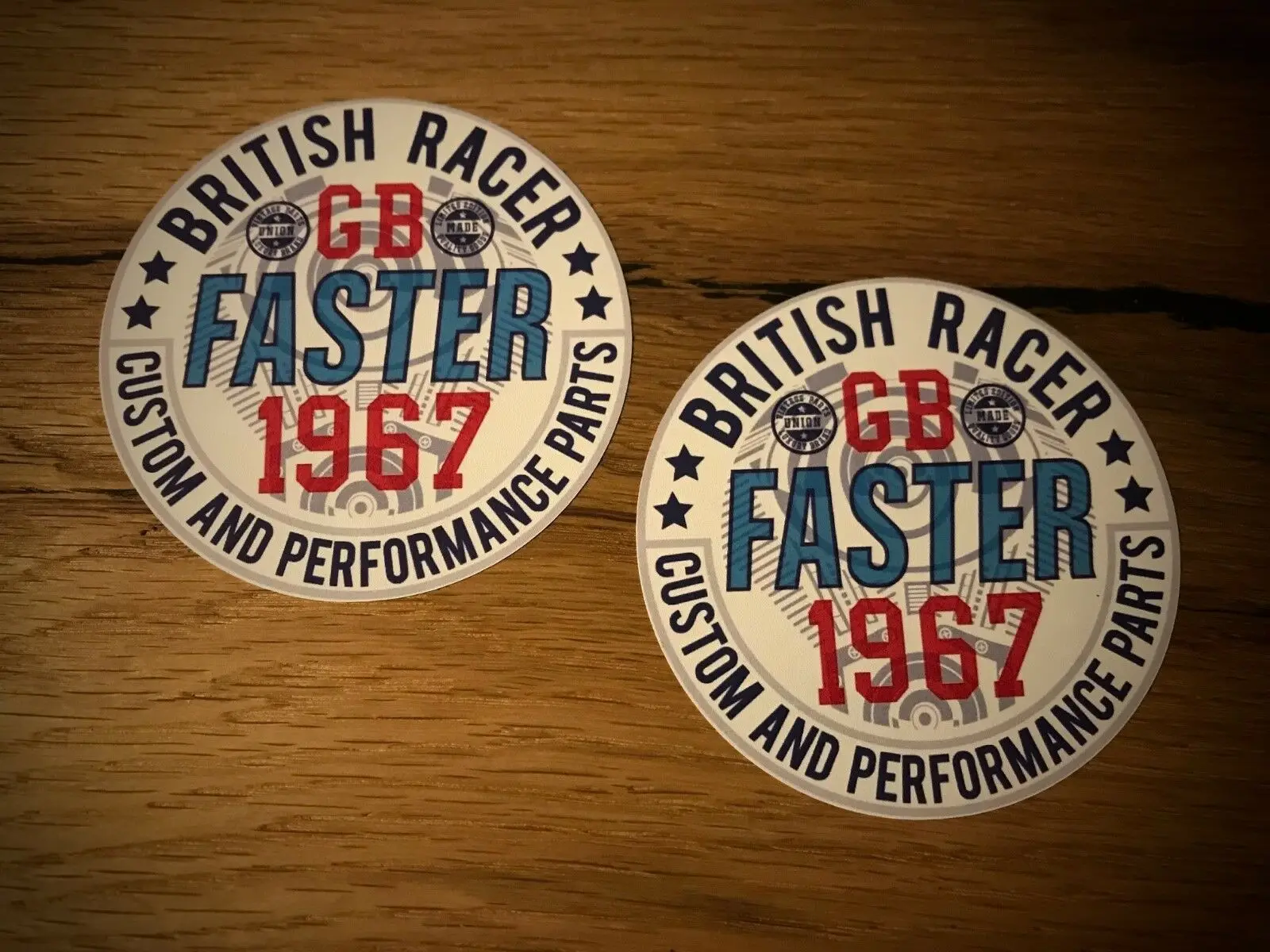 Podrobnosti zu 2x British Cafe Racer Aufkleber Vlastné GB UK Vintage Oldtimer Biker Bobber #088