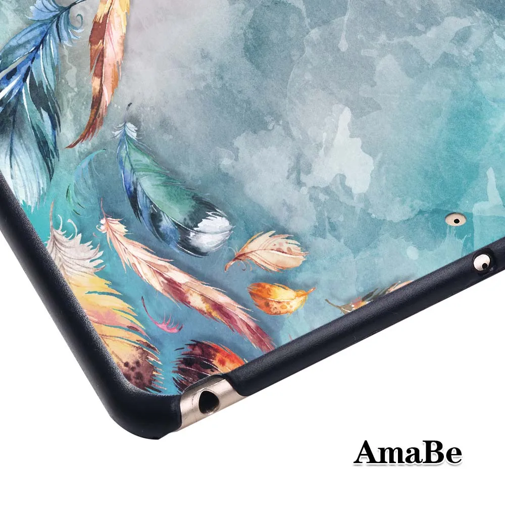 Pokles Odporu Prípad Tabletu Apple IPad Mini 4 () / Mini 5 (2019) - Plastové Pierko Vzor Hard Shell puzdro