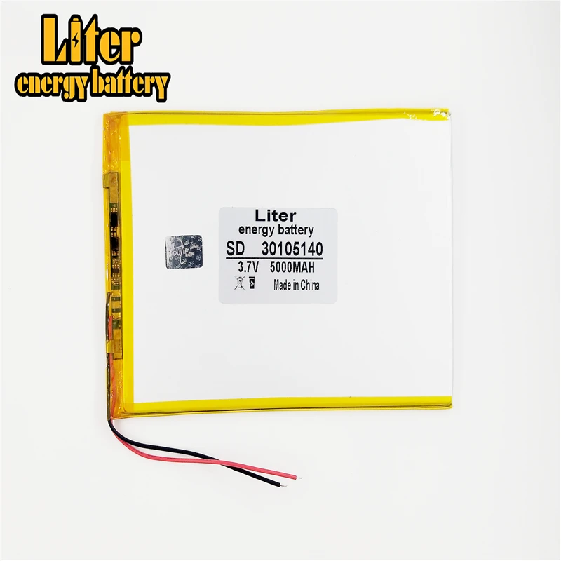Polymer lithium batéria 30105140 3,7 V 5000MAH tablet batérie vyrobené v Číne Nabíjateľná Li-ion Bunky
