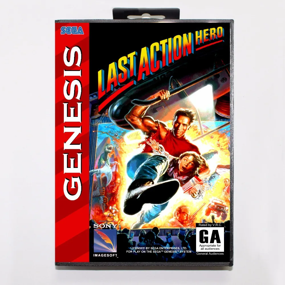 Posledný Akčný Hrdina Hry Kazety 16 bit MD Hra Karty S Retail Box Pre Sega Mega Drive Pre Genesis
