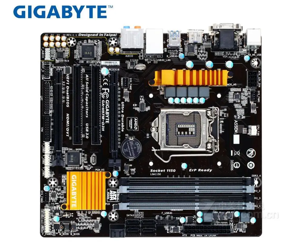 Používa Ploche Dosky pôvodný dosky pre Gigabyt H97M-D3H LGA 1150 DDR3 USB2.0 USB3.0 SATA3