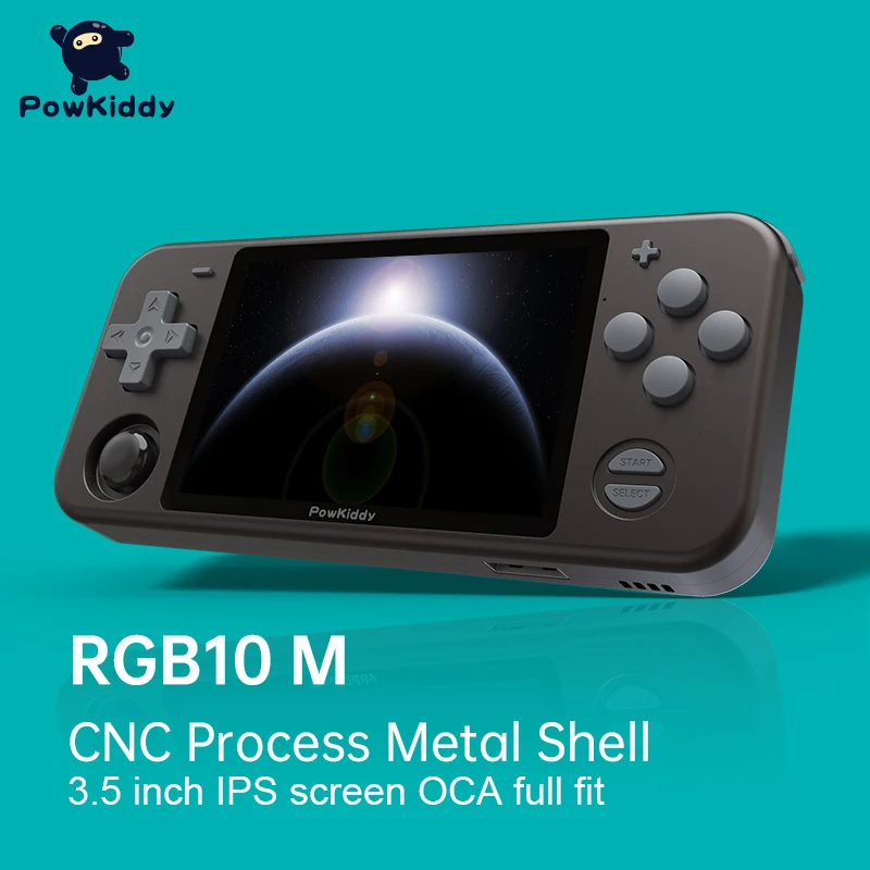 POWKIDDY nové RGB10M kovovým plášťom konzoly RK3326 čip 3,5-palcový IPS full-fit obrazovky Sony rocker prenosné hracie konzoly 64 G darček