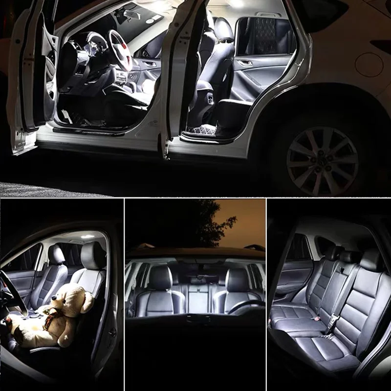 Pre 2010-2017 Volvo XC60 Biele auto príslušenstvo Canbus bez Chýb Interiérové LED Svetlo Svetla na Čítanie Súprava Mapu Dome Licencia Lampa