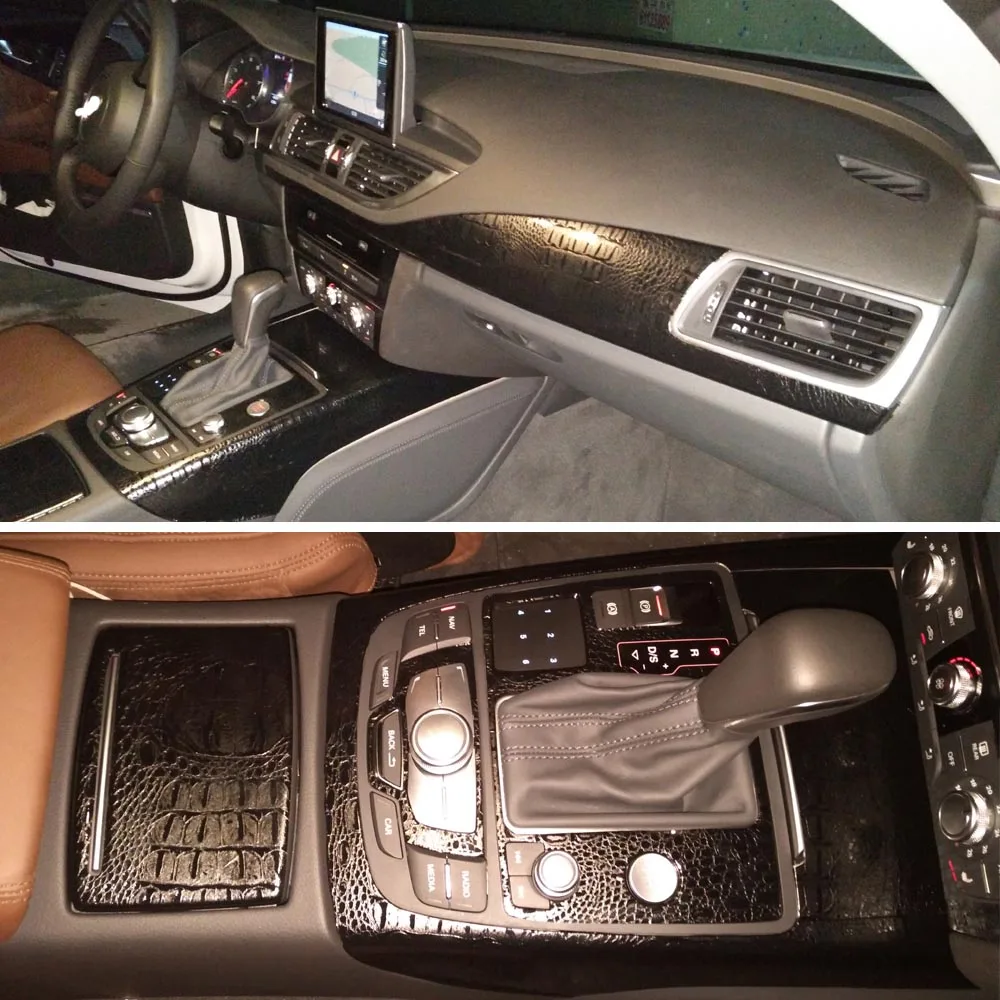 Pre Audi A7 2011-2018 Interiéru Centrálny Ovládací Panel Dverí Rukoväť 3D/5D Uhlíkových Vlákien Nálepky, Nálepky Auto styling Accessorie