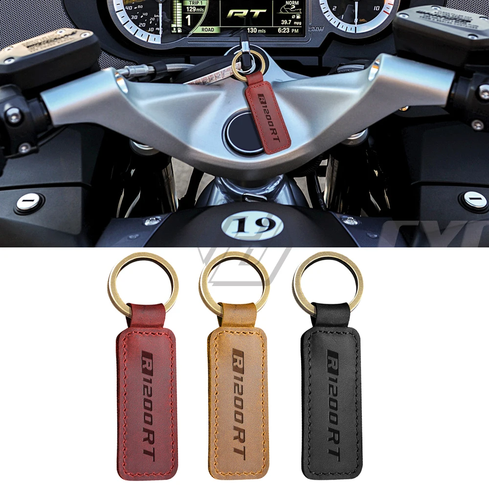 Pre BMW Motorrad R1200RT R1200 RT Motocykel Cowhide Keychain Krúžok na kľúče
