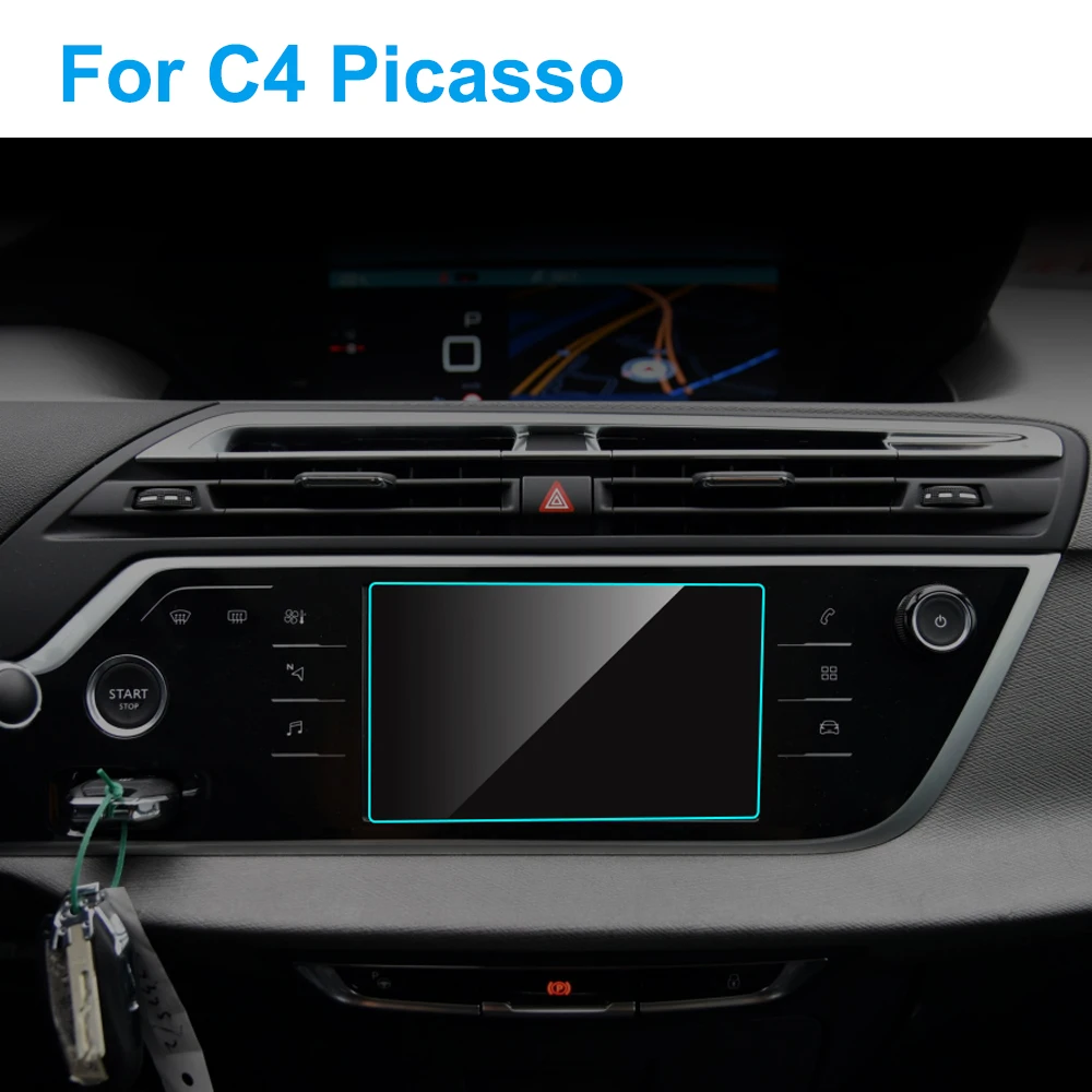 Pre Citroen C4 Picasso Auta GPS Navigácie Tvrdeného Skla Film HD Jasné Media Touch Screen Protector Auto Interiérové Doplnky