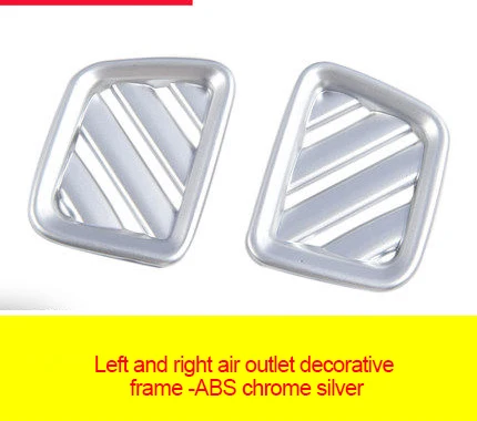 Pre Citroen c5 Aircross ABS chrome silver carbon fiber Ľavej a pravej odvzdušňovací dekoratívne rám 2ks