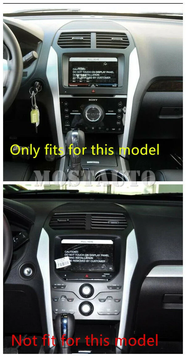 Pre Ford Explorer 2011-ABS Interiéru GPS Tabuli Konzoly Rám, Kryt Výbava 1pcs Auto Doplnky Interiéru Auta Dekor Auto Výbava