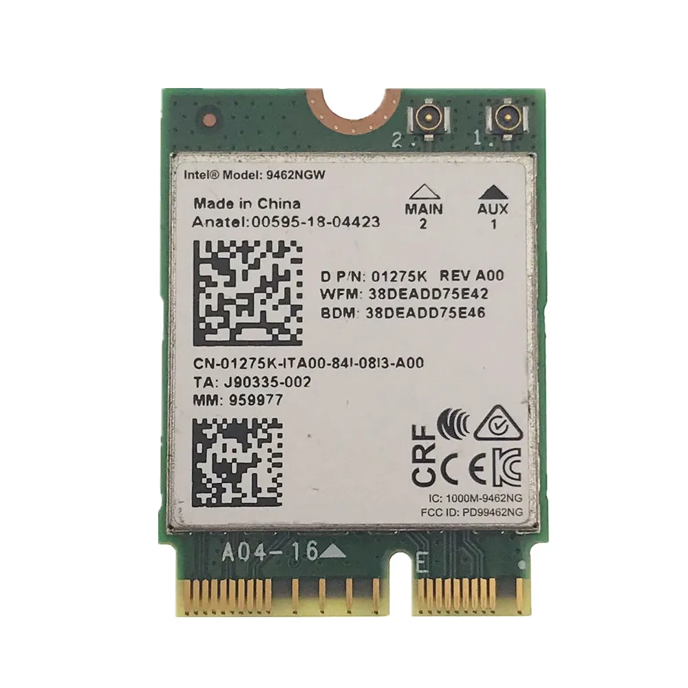 Pre Intel 9462NGW 2.4 G&5G dual band 433M NGFF CNVI 802.11 AC bezdrôtový wifi sieťová karta bluetooth 5.0