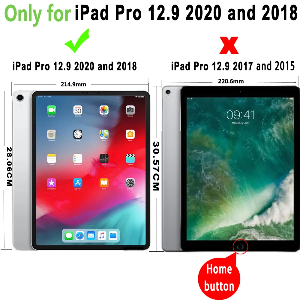 Pre iPad Pro 12.9 Klávesnice Prípade iPad Pro 12.9 2018 2020 3. a 4. Generácie anglický ruský španielsky kórejský Klávesnice, Myši Kryt