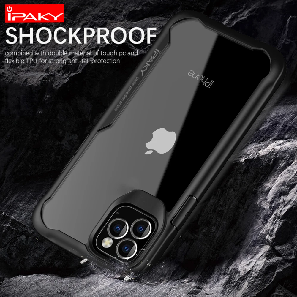 Pre iPhone 12 Prípade IPAKY 11 12 Pro Mini Prípade Silikónové Akrylátové Hybrid Shockproof Transparentné puzdro pre iPhone 11 12 Pro Max Prípade