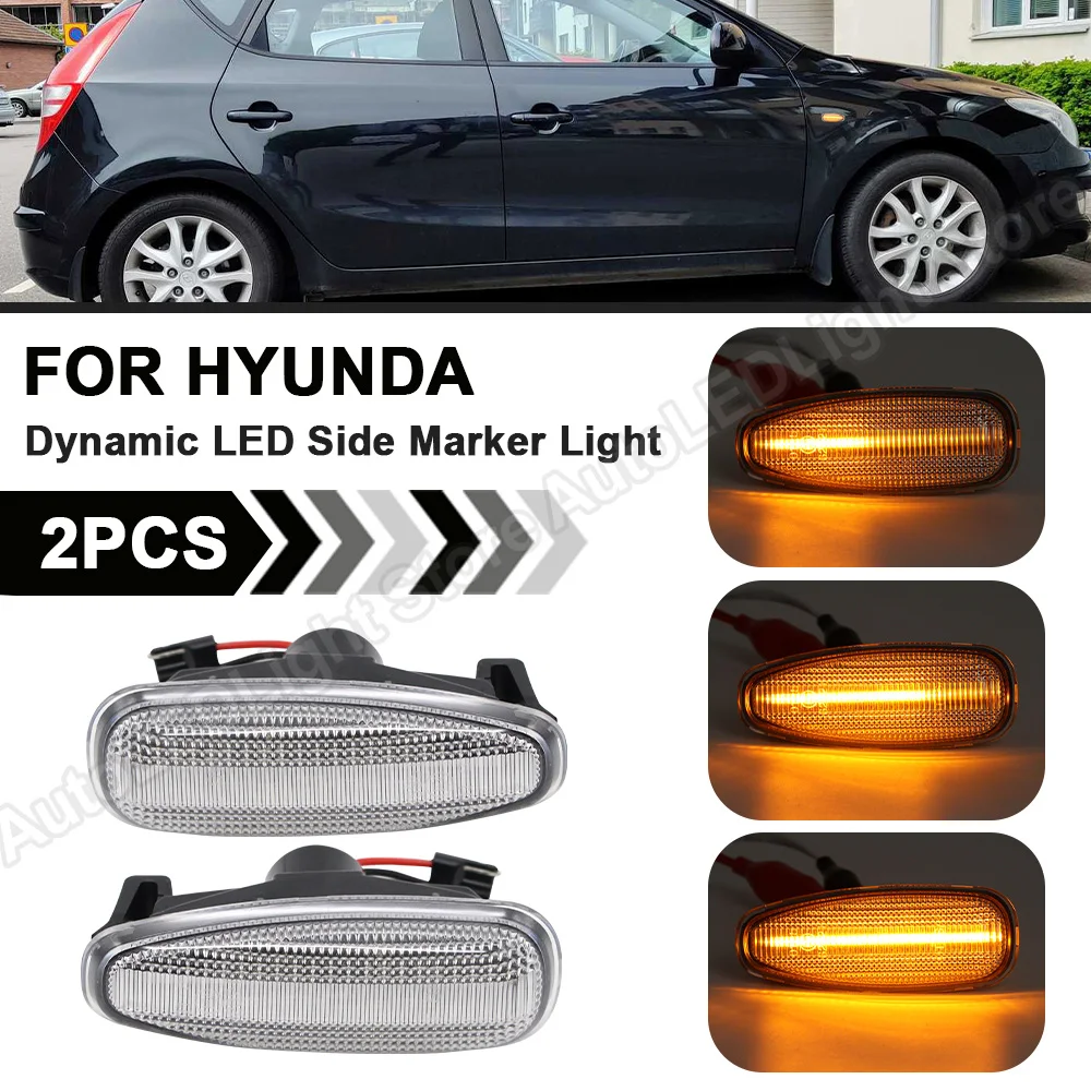 Pre Kia Pro cee ' d Estate Rio III Sedan Hatchback Hyunda i30 Azera Elantra Avante Dynamické LED Bočné Obrysové Svetlo Zase Signál Lampa
