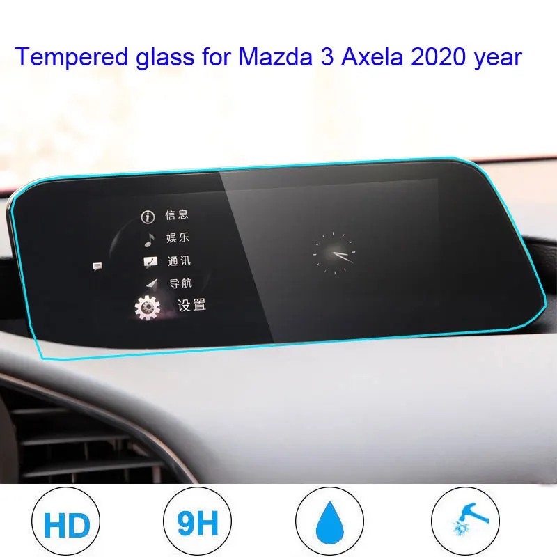 Pre Mazda 3 Axela 2020 GPS Navigácie Tvrdené Sklo Ochranný Film Displeja Displej HD Filmu Nálepky Proti Poškriabaniu