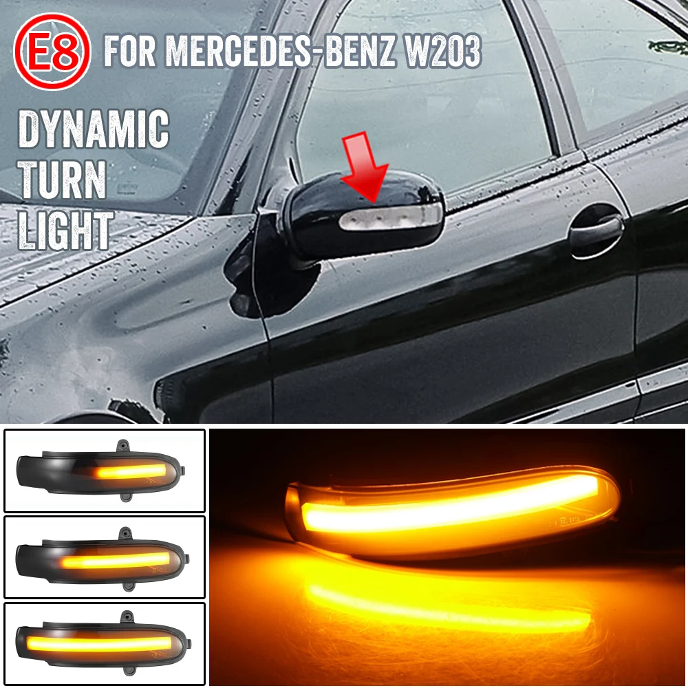 Pre Mercedes Benz C Trieda W203 S203 CL203 2001 - 2007 LED Dynamický Zase Signálneho Svetla Bočné Zrkadlo Blinker Sekvenčné Čítanie