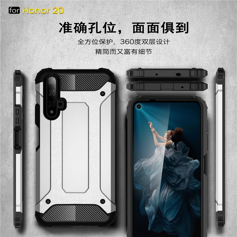 Pre Prípad Huawei Nova 5T Prípade Plnej Zabalené Brnenie Hybrid PC+TPU Shockproof Prípade Huawei Nova 5T Kryt Coque Pre Huawei Nova 5T