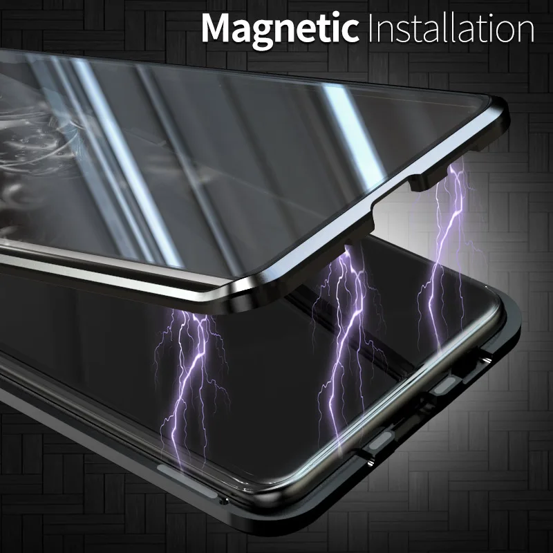 Pre Samsung Galaxy Note 20 Ultra Magnetické Prípade obojstranné Tvrdené Sklo puzdro pre Samsung S20 Ultra S20 Plus Kovové Nárazníka Prípade
