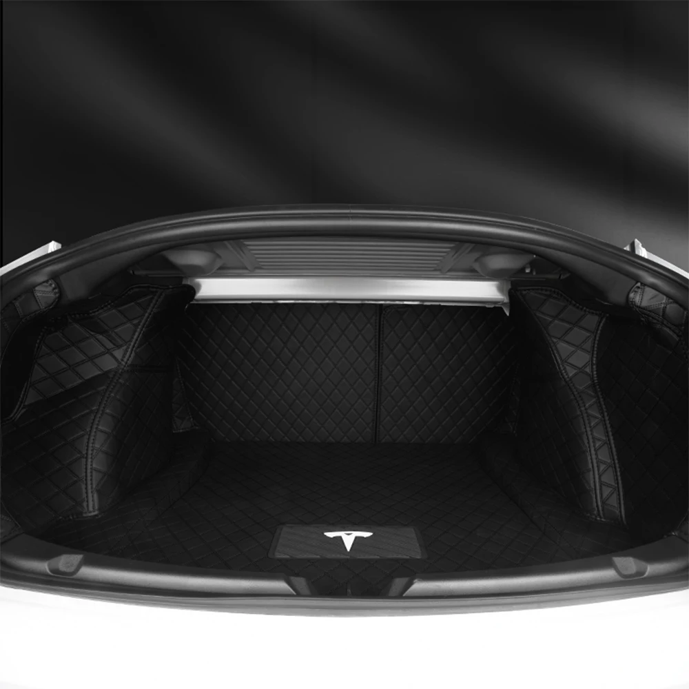 Pre Tesla model 3 Vysoko kvalitné Kožené Koberec Kufri Mat Pad Interiéru Auto Chránič Príslušenstvo