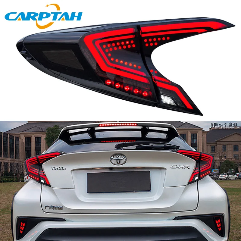 Pre Toyota C-H CHR 2016 2017 2018 2019 LED Auto zadné svetlo zadné Svetlá Zadné Hmlové Svietidlo Dynamické Zase Signál Zadnej strane Brzdového Svetla