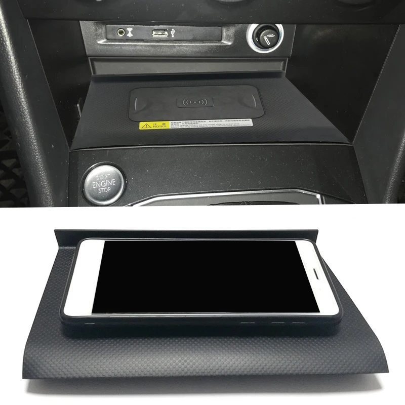 Pre Volkswagen Tiguan MK2 Allspace Tharu 10W auto QI bezdrôtovú nabíjačku rýchle nabíjanie telefónu držiak na príslušenstvo pre iPhone 8
