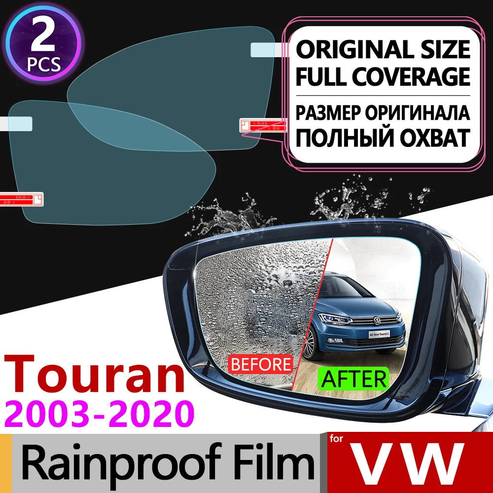 Pre Volkswagen VW Touran 2003 -2020 Pôvodné Úplné Pokrytie Anti Fog Film Spätné Zrkadlo Rainproof Anti-Fog Filmy Clean Príslušenstvo