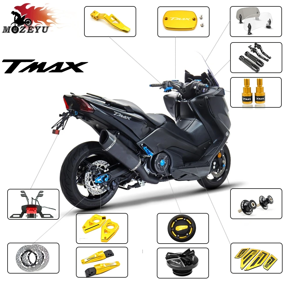 Pre YAMAHA T-MAX tmax 500/530 T-MAX 530 SX/DX 2001-2019 CNC Motocykel Handbar Brzdové páčky spojky T-MAX 500 530 motorový olej spp