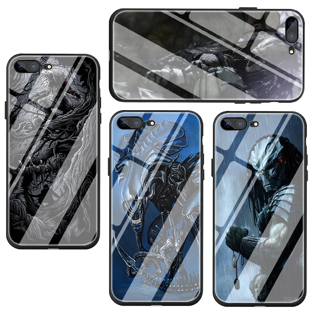 Predator Tvrdeného Skla Telefón Kryt puzdro pre iPhone SE 2020 5 5 6 6 Plus 7 8 Plus X XS XR 11 Pro Max