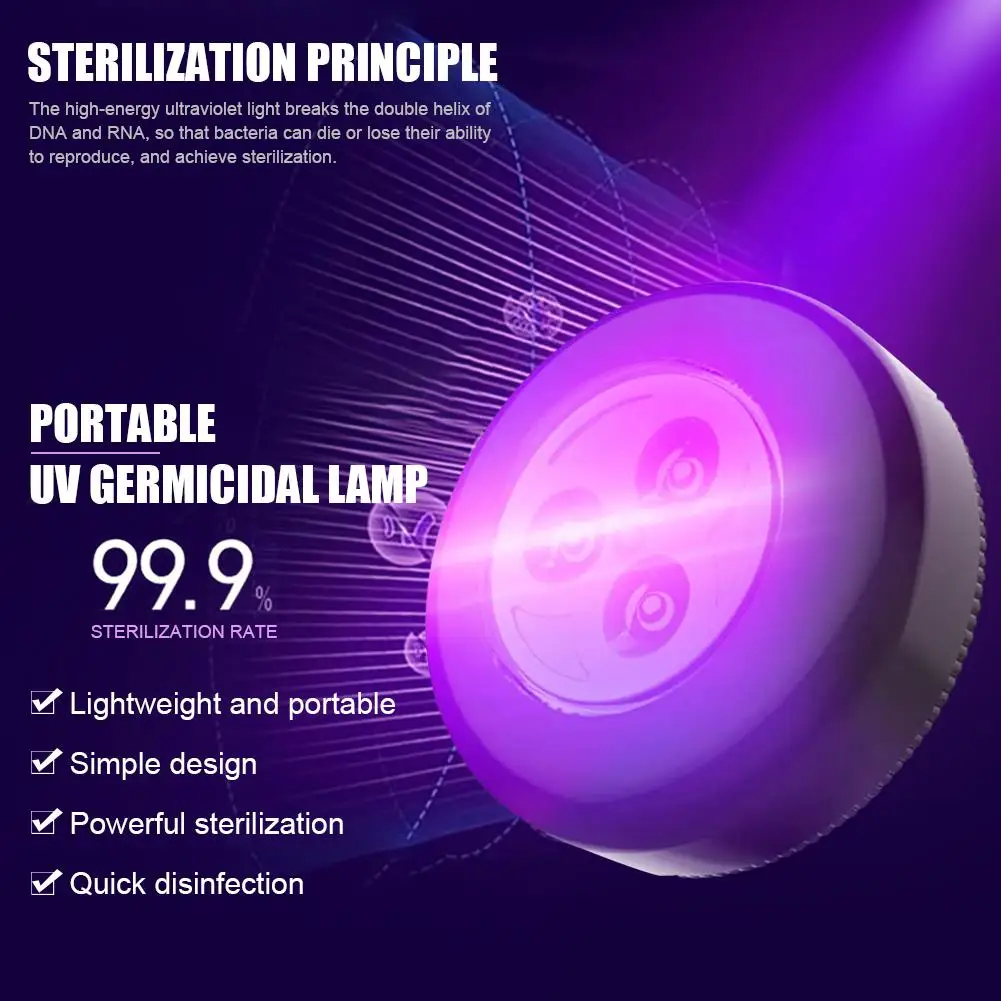 Prenosné LED uv lampa s ultrafialovým sterilizácia lampa sterilizácia lampa domácnosť, kuchyňa ULTRAFIALOVEJ lampy, skrine
