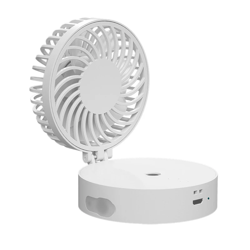 Prenosné Lete Mini Ručné Skladanie Ventilátor USB Nabíjateľné Klimatizácia Zvlhčovač s Farebnými LED Nočné Svetlo
