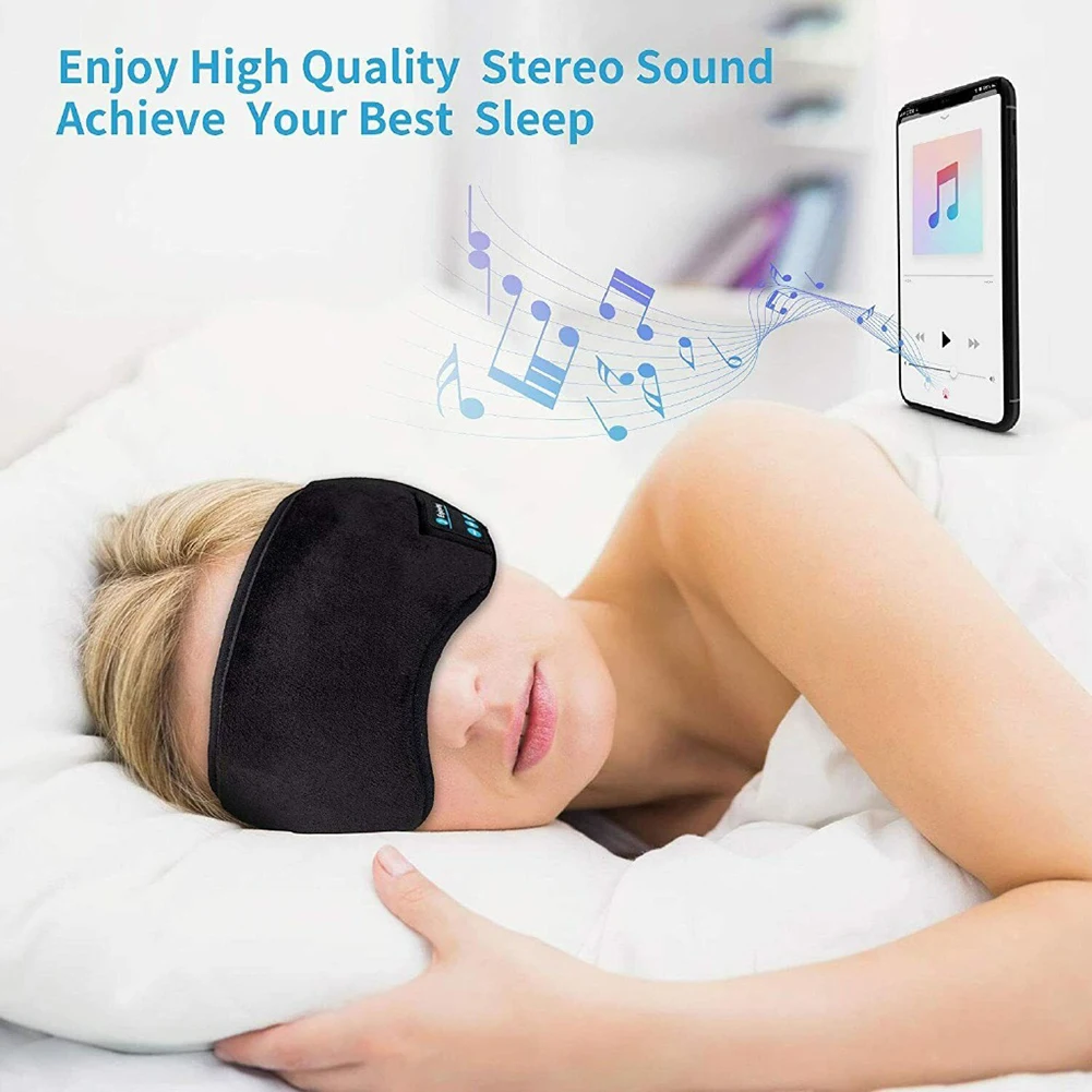 Prenosný 3D Bluetooth 5.0 Spanie Očná Maska Pokrytie Cestovných Hudobné Slúchadlá Bezdrôtové Oko Odtiene Dropshipping