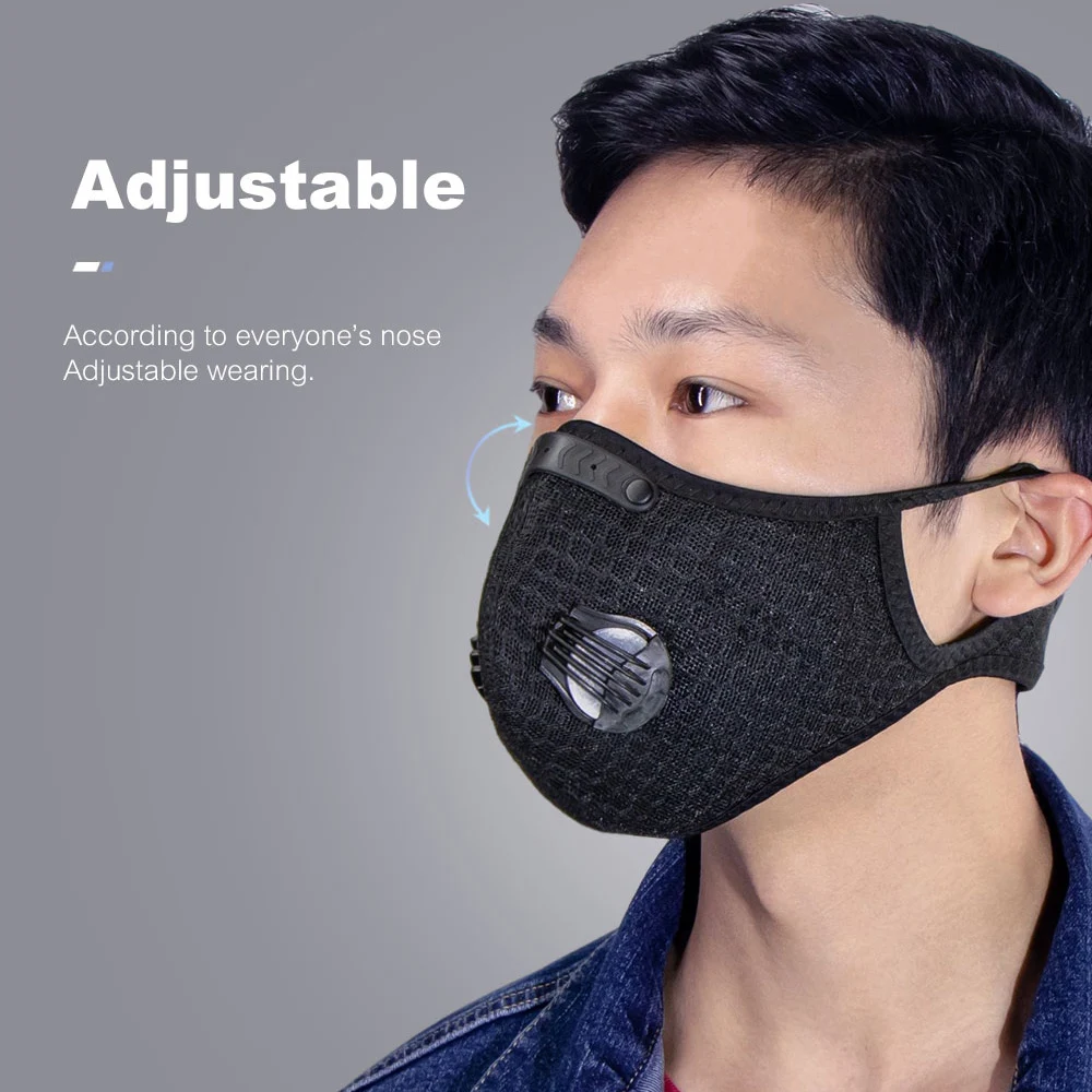 PRO Športové Masky Cyklistické Tvár Masku S Filtrom Vymeniteľné PM2.5 Uhlím Masku Na Tvár Proti Znečisteniu Prachom Školenia Maska