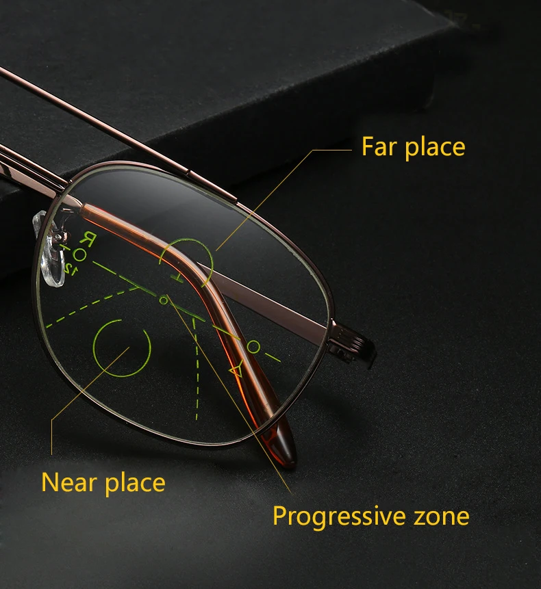 Progresívna Multifokálna Multi zameranie Okuliare na Čítanie Prechod Muži Ženy krátkozrakosť, Ďalekozrakosť Presbyopia Okuliare starších 1029-2