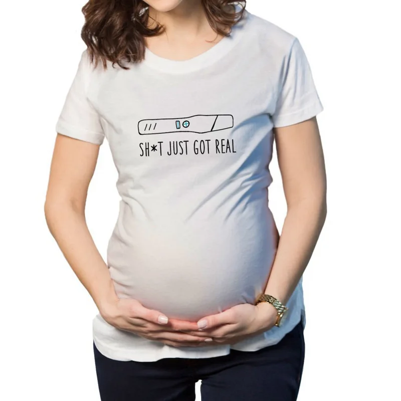 Príležitostné Tlače zábavné materskej tehotná, T košele Ženy Bavlna Roztomilý Tehotenstva Tees Materskej Oblečenie Letné Tričko Ženy Topy