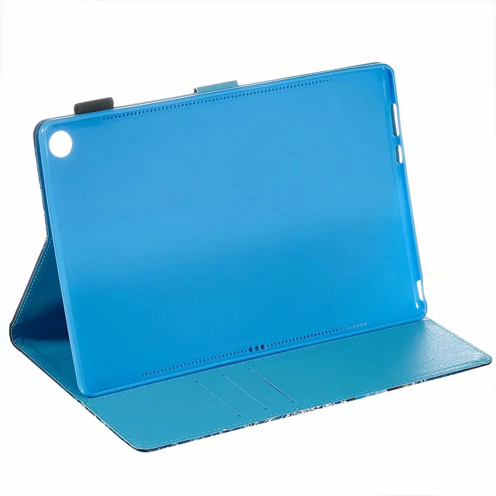 Prípad tabletu pre Huawei MediaPad M5 Pro 10.8 palcový CMR-AL09/W09/W19 Farebné kresby PU Kožené Funda Smart Stand Kryt+Pero
