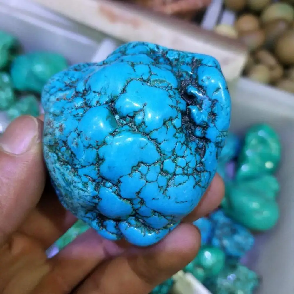 Prírodné tyrkysové surového kameňa minerálnych vzoriek 80-90g