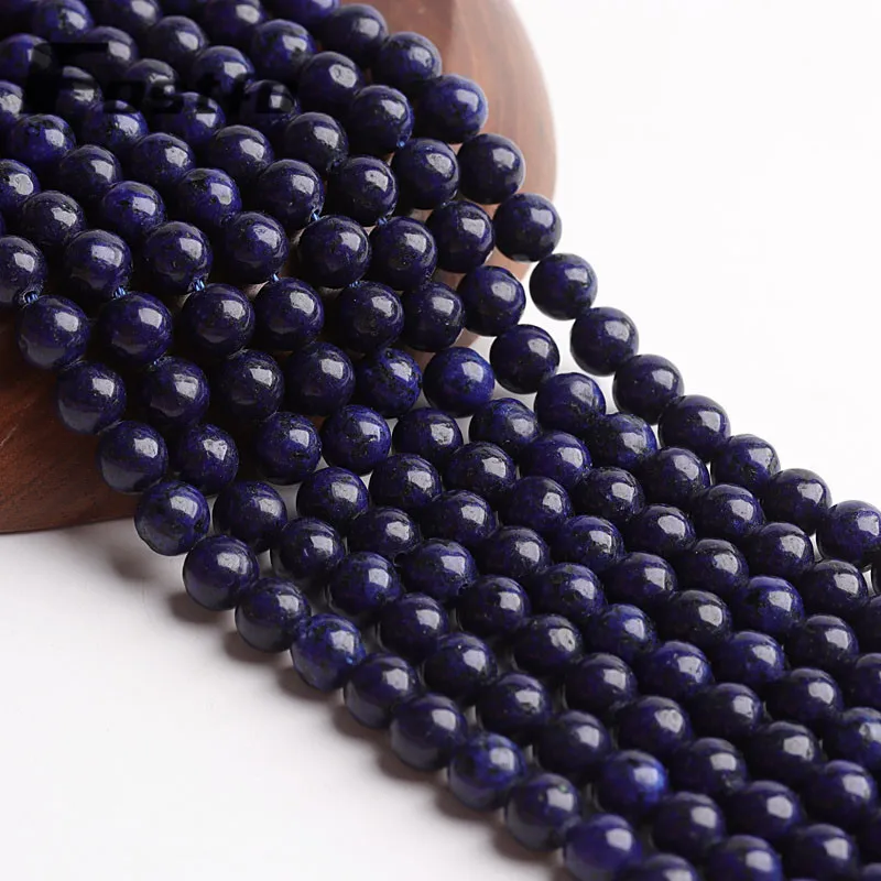 Prírodný Kameň Lapis Lazuli Korálky Pre Šperky, Takže Kolo Voľné Korálky Dištančné 6/8/10 mm DIY Náramok Náhrdelník