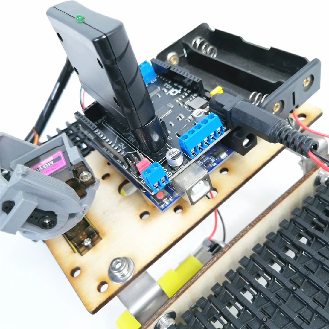 PS2 Diaľkové Ovládanie Robota Šasi 4DOF Crawler Sonda Auto Šasi Zmontované DIY Kit S Arduino Model Hračky Záľuby