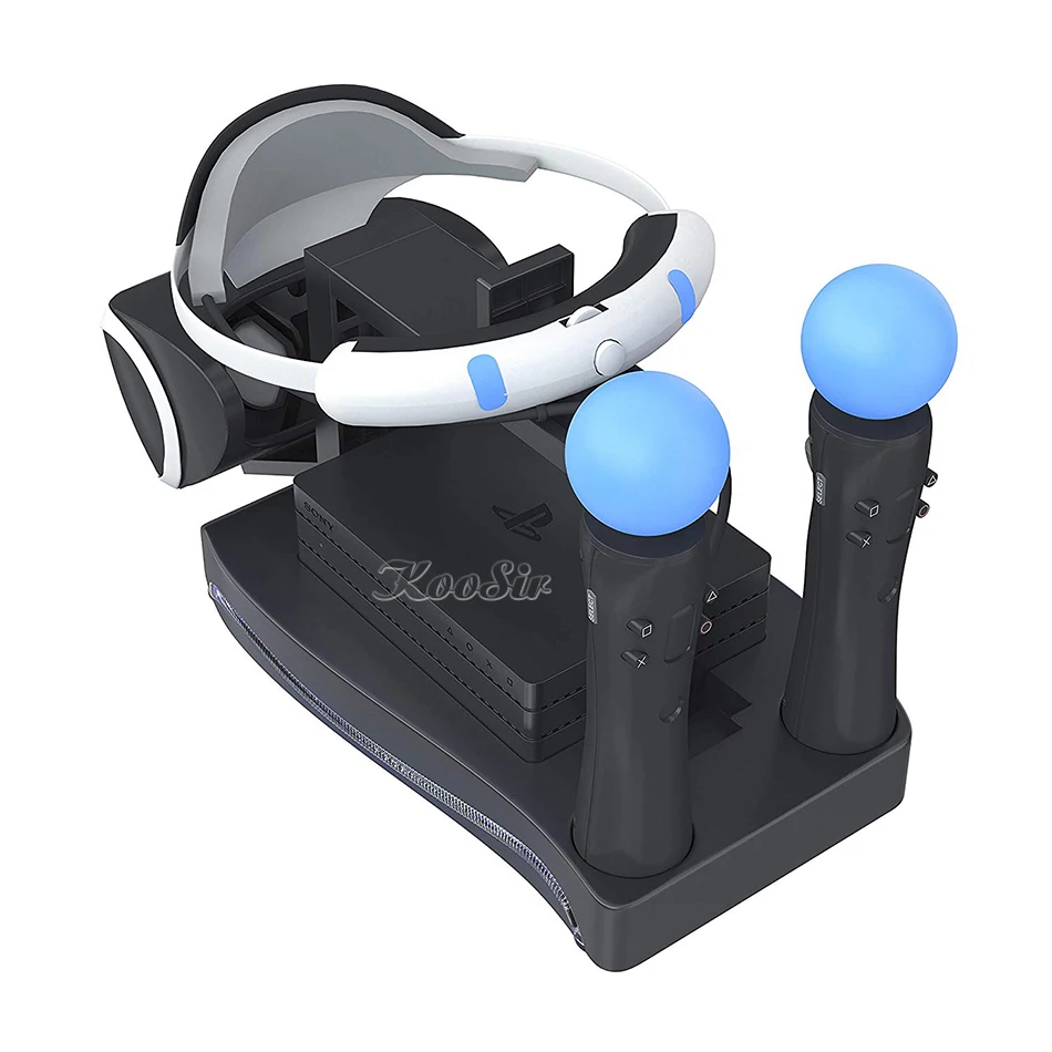 PS4 PS Move VR PSVR Skladovanie Nabíjací Stojan Headset Držiteľ Predviesť & LED Svetelný Indikátor CUH-ZVR2 2. Držiak pre Sony PS VR Pohyb