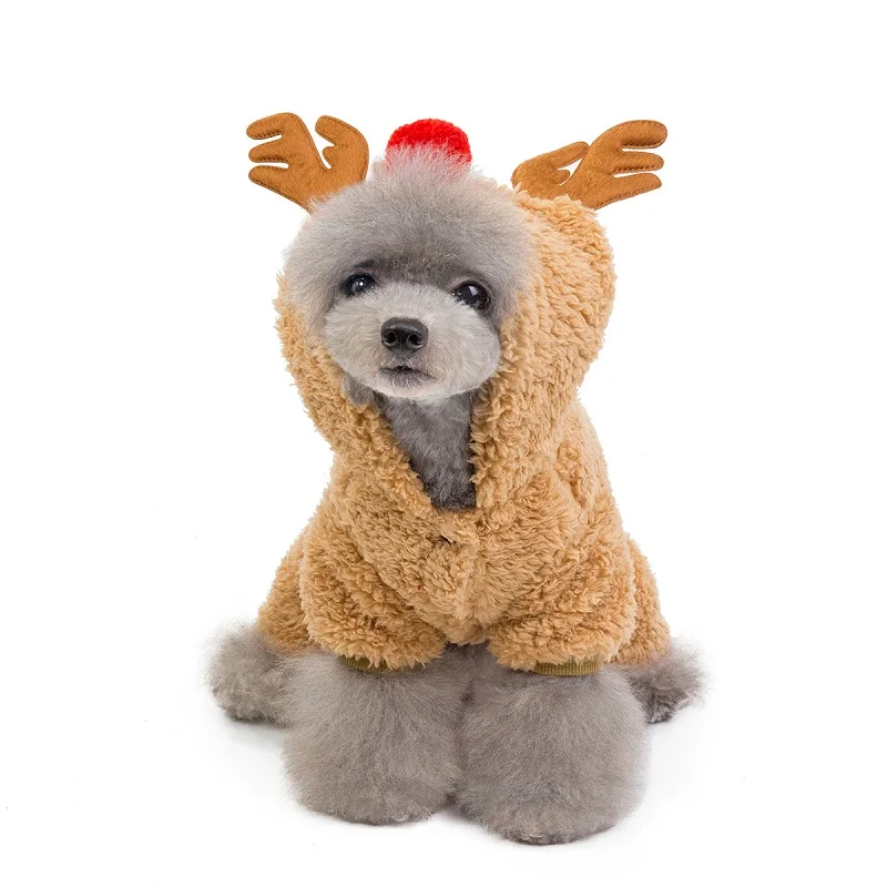 Psa Oblečenie V Zime Teplé Fleece Chihuahua Srsť Psa Bundy Šteňa Mačka Hoodies Vianočné Jeleň Kostýmy Mačka Oblečenie Pre Psov 30