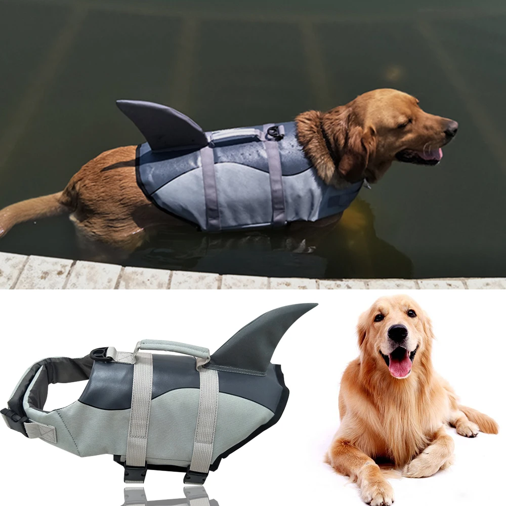 Psa Život Bunda Morská Víla Shark Dizajn Oblečenie Život Vesta Golier Postroj Šetrič Psa Plávanie Preserver Lete Plavky