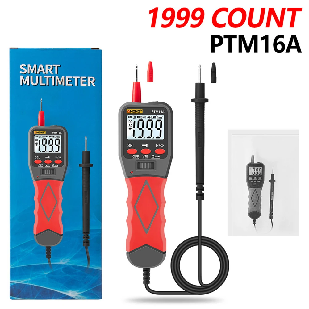 PTM16A Digitálne Pero Meter Multimeter Auto Rozsah AC/DC Napätie, Prúd Tester Inteligentný Tester LED Displej Meranie