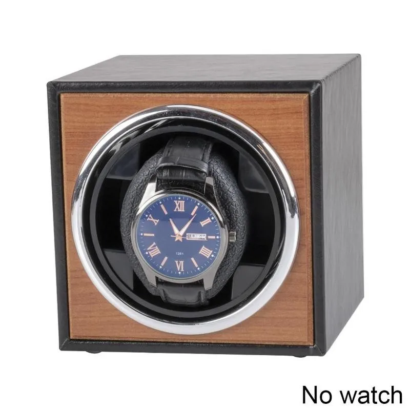PU Watch Winder Box Luxusné Automatická Jeden Hodinky Políčko Sledovať Príslušenstvo Hodinky Skladovanie Zberateľ Drevené Watch Winder Box