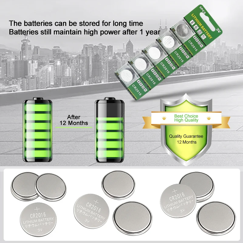 PUJIMAX pôvodné 15Pcs Lítiové Batérie, 15PCS/VEĽA 3V Li-ion batéria CR2016 Tlačidlo Batérie Hodinky Mince Batérie cr2016 DL2016 ECR2016 GPCR