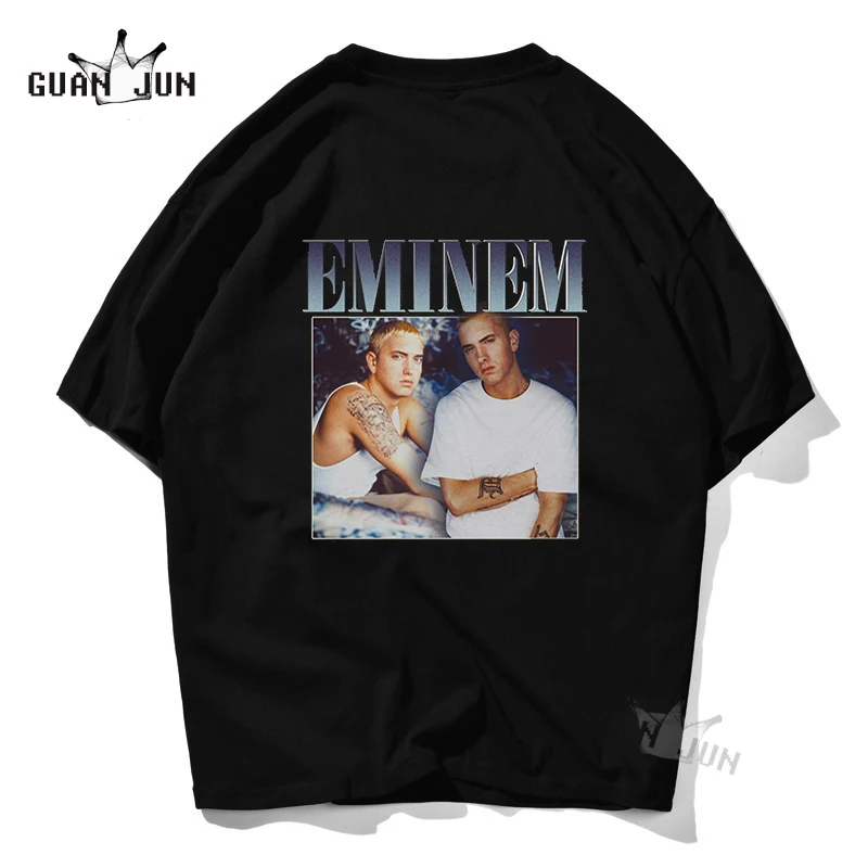 Punk Gotický pánske Tričko Harajuku v Pohode Unisex Bavlna Čierne Krátke Sleeve T Shirt Eminem Lete Vintage T-Shirt Streetwear Topy